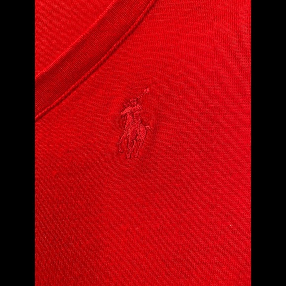 Ralph Lauren Sport Red V-Neck Long Sleeve Never Worn - Picture 2 of 3
